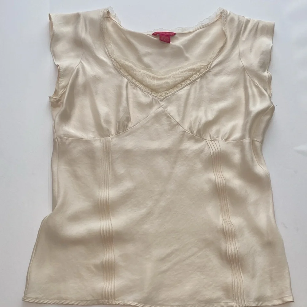 Vintage Sunny Leigh Romantic Silk Blouse size Large - Picture 3 of 7